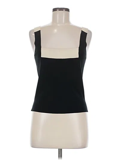 Pre-owned Per Se Sleeveless Top Black Square Neckline Tops