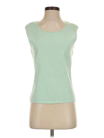Pre-owned Per Se Sleeveless T-shirt In Green