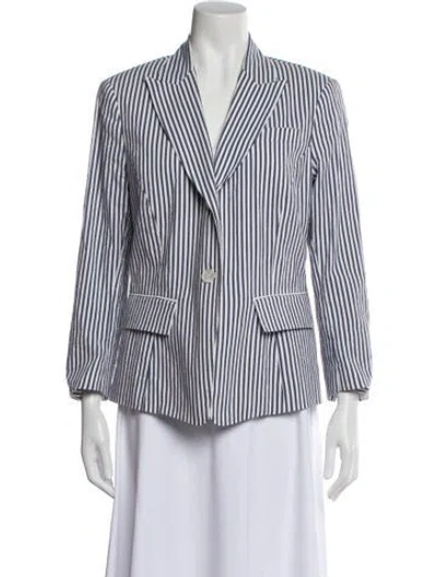 Pre-owned Per Se Striped Blazer In Multi