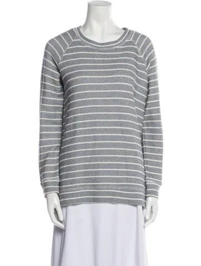Pre-owned Per Se Striped Scoop Neck Sweater In Multi