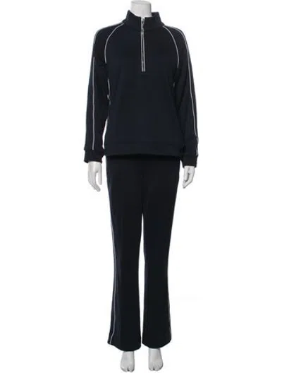 Pre-owned Per Se Tracksuit In Black/blue
