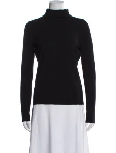 Pre-owned Per Se Turtleneck Sweater In Black