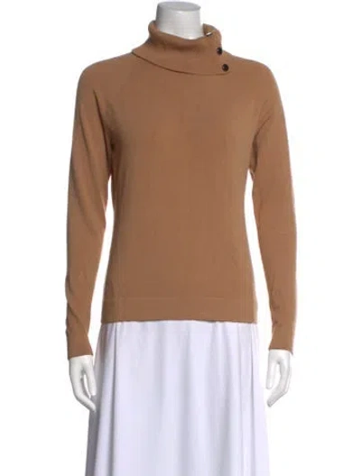 Pre-owned Per Se Turtleneck Sweater In Brown