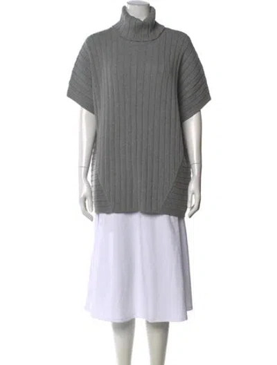 Pre-owned Per Se Turtleneck Sweater In Gray