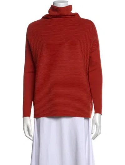 Pre-owned Per Se Turtleneck Sweater In Orange