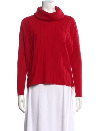 Pre-owned Per Se Turtleneck Sweater In Red