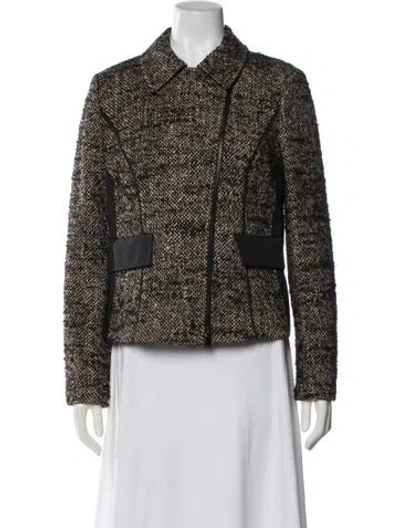 Pre-owned Per Se Tweed Pattern Evening Jacket In Multi