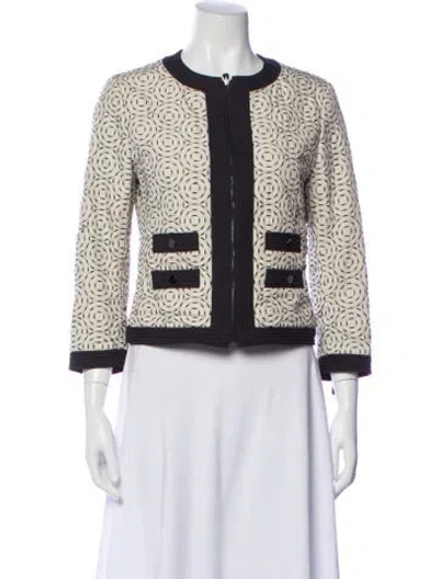 Pre-owned Per Se Tweed Pattern Evening Jacket In Neutral