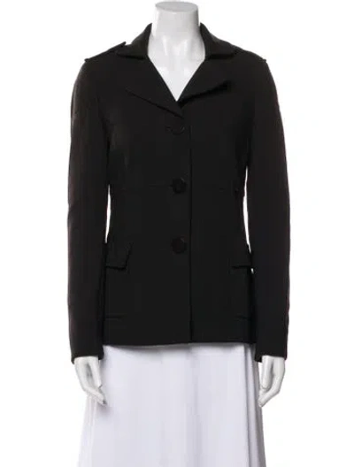 Pre-owned Per Se Wool Blazer In Black