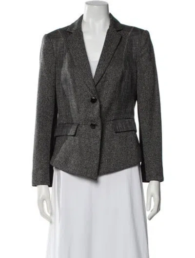 Pre-owned Per Se Wool Blazer In Black