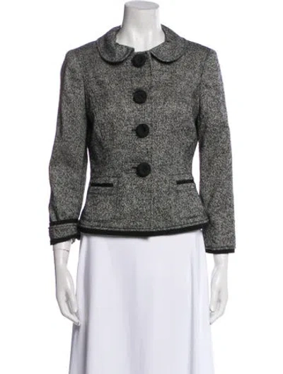 Pre-owned Per Se Wool Evening Jacket In Gray