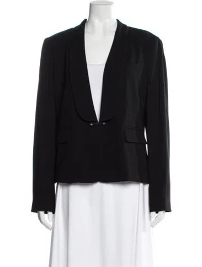 Pre-owned Per Se Wool Evening Jacket In Gray
