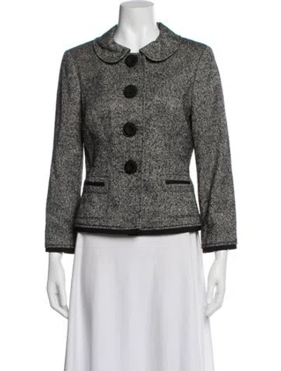 Pre-owned Per Se Wool Jacket In Gray