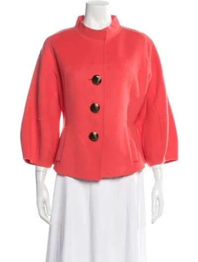 Pre-owned Per Se Wool Jacket In Red