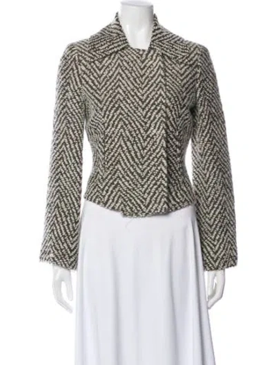 Pre-owned Per Se Wool Printed Blazer In Multi