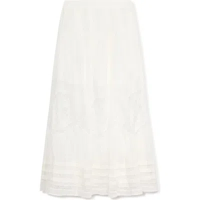 Per Una By M&s Cotton Maxi Skirt In White