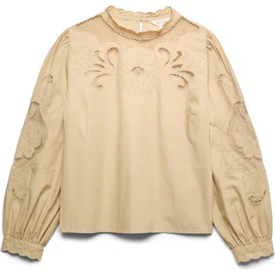 Per Una By M&s Cutwork Blouse In Brown