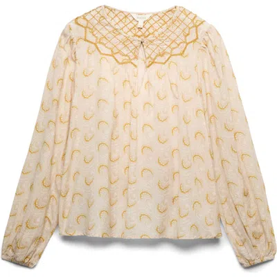 Per Una By M&s Embroidered Yoke Blouse In Neutral
