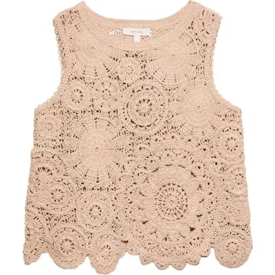 Per Una By M&s Open Knit Vest In Brown