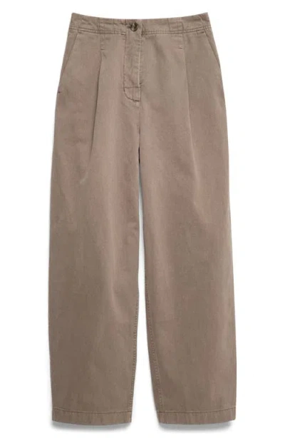 Per Una By M&s Pleated Barrel Leg Pants In Brown