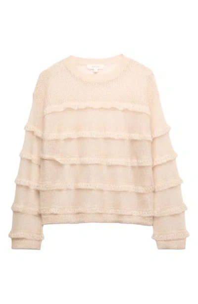 Per Una By M&s Sheer Ruffle Jumper In Neutral