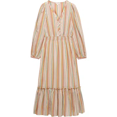 Per Una By M&s Stripe Long Sleeve Maxi Dress In Multi