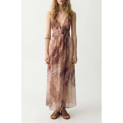 Per Una By M&s Tie Back Midi Dress In Brown