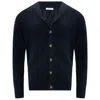 Peraluna Blue Benjamin Shawl Collar Cable Knit Men's Cardigan - Indigo In Blue