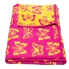 Peraluna Butterfly Boom Knitted Sunbed Cover - Pure Cotton In Pink/yellow