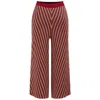 Peraluna Jacquard Striped Women's Knitwear Culotte Pants - Multicolour