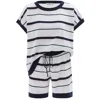 PERALUNA MARINE KNITTED BLOUSE & SHORTS SET IN MULTICOLOR