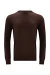 Peraluna Men's Basic Crew Neck Knitwear Pullover - Brown In Brown
