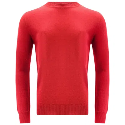 Peraluna Men's Basic Crew Neck Knitwear Pullover - Red