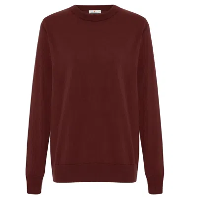 Peraluna Men's Brown Mateo O Neck Pullover In Burgundy