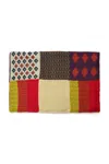 Peraluna Patchwork Design Knitwear Tv Blanket With Liner In Brown In Brown