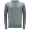 Peraluna V Neck Basic Knitwear Men's Pullover - Grey In Grey