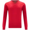 Peraluna V Neck Basic Knitwear Men's Pullover - Red In Red
