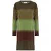 Peraluna Women's A Form Knitwear Casual Midi Dress - Multicolour