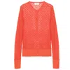 Peraluna Women's Addison Openwork Knit Cardigan In Orange