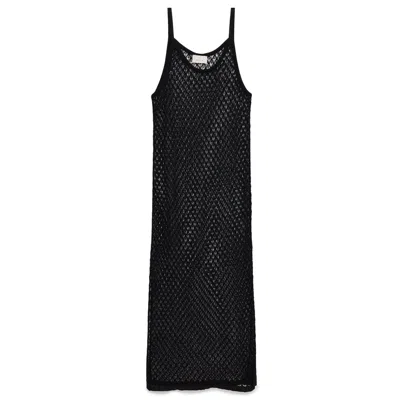 Peraluna Women's Angel Openwork Strap Long Beach Dress In Black