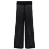 Peraluna Women's Aurelia Openwork Knit Trousers In Black