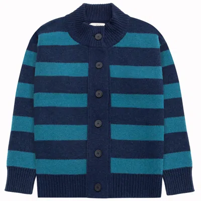 Peraluna Women's Barbara High-neck Cardigan In Blue