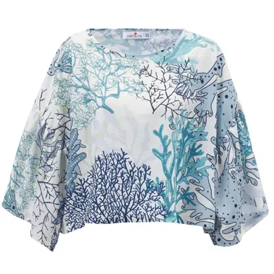 Peraluna Women's Black / White Nila Kimono Sleeve Satin Blouse In Black/white