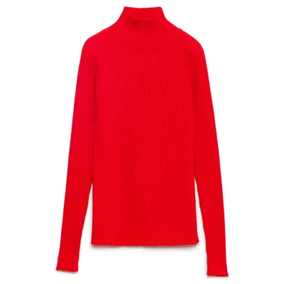 Peraluna Women's Britta Rib Knit Jumper In Red