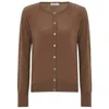 Peraluna Women's Brown Classic Basic O-neck Knitwear Cardigan - Camel In Brown