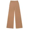 Peraluna Women's Brown Denise Culotte Knitted Trouser In Camel In Brown