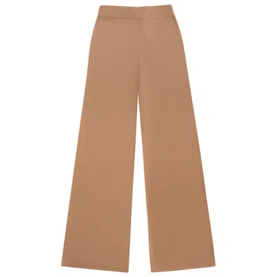 Peraluna Women's Brown Denise Culotte Knitted Trouser In Camel