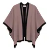 Peraluna Women's Brown Mary Knit Poncho In Mink In Brown