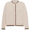 Peraluna Women's Brown Suzanne O-neck Cardigan In Beige In Brown