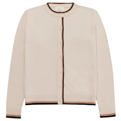 Peraluna Women's Brown Suzanne O-neck Cardigan In Beige
